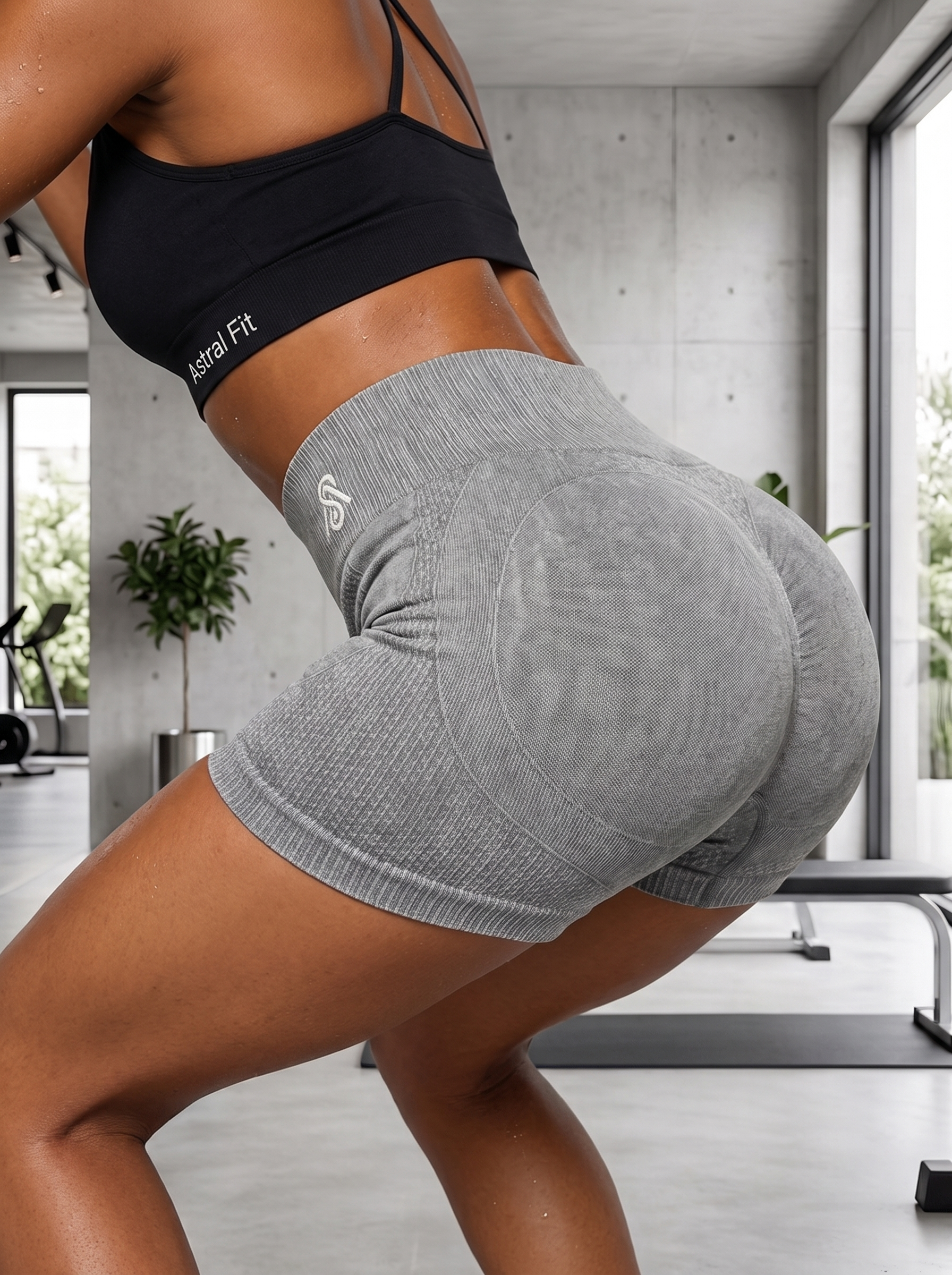 Short Astral Vintage Push Up –   Gris Claro